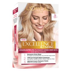 رنگ ‌موی شماره 9 لورال loreal رنگ بلوند سری Excellence