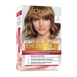 رنگ موی شماره 7 لورال loreal رنگ بلوطی سری Excellence