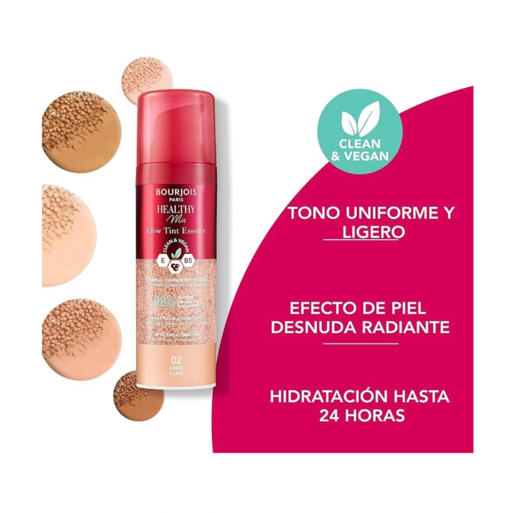کرم پودر تینت بورژوا Healthy Mix Glow Tint Essence رنگ 10 FAIR