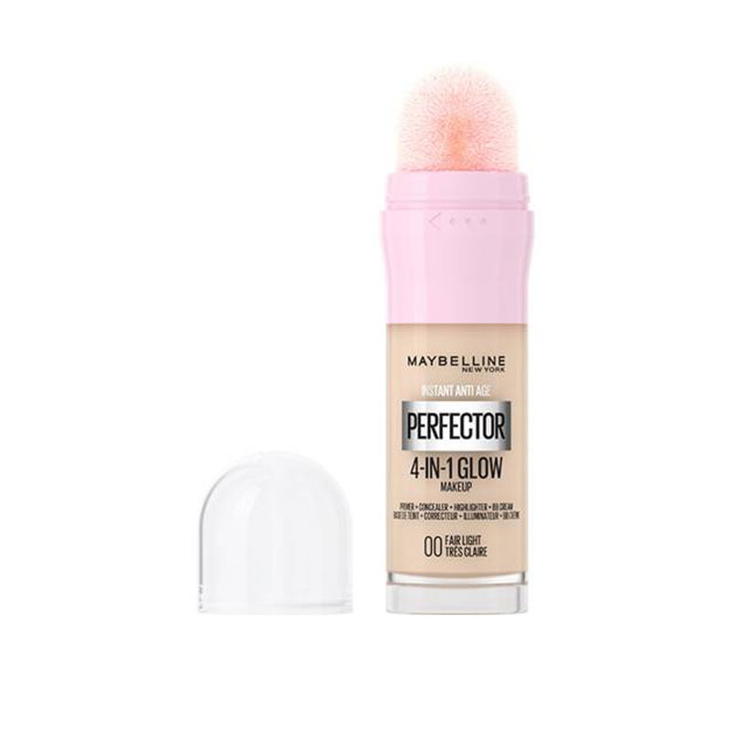 کرم پودر مایع میبلین مدل Perfector  گلو اینستنت پرفکتور 4 این 1 شماره 00 میبلین