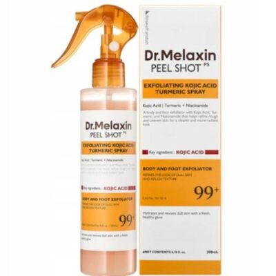 اسپری لایه بردار روشن کننده آرنج, زانو, زیر بغل, ران و کف پا دکتر ملاکسین Dr.Melaxin مدل Peel Shot حجم 200 میل
