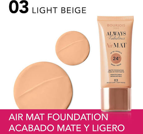 کرم پودر بورژوآ سری Air Mat مدل Light Beige 03 حجم 30 میلی لیتر
